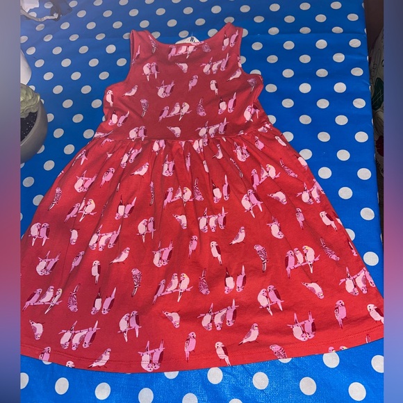 🍒 Girls H&M Red Budgie Bird Sundress - Picture 5 of 5